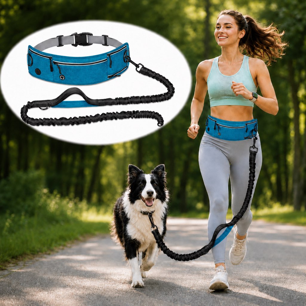 Paws in Awe Hands-Free Dog Running Leash Waist Belt – Shock Absorbing & Reflective, Perfect for Jogging, Hiking & Outdoor Walks with Your Dog image 9