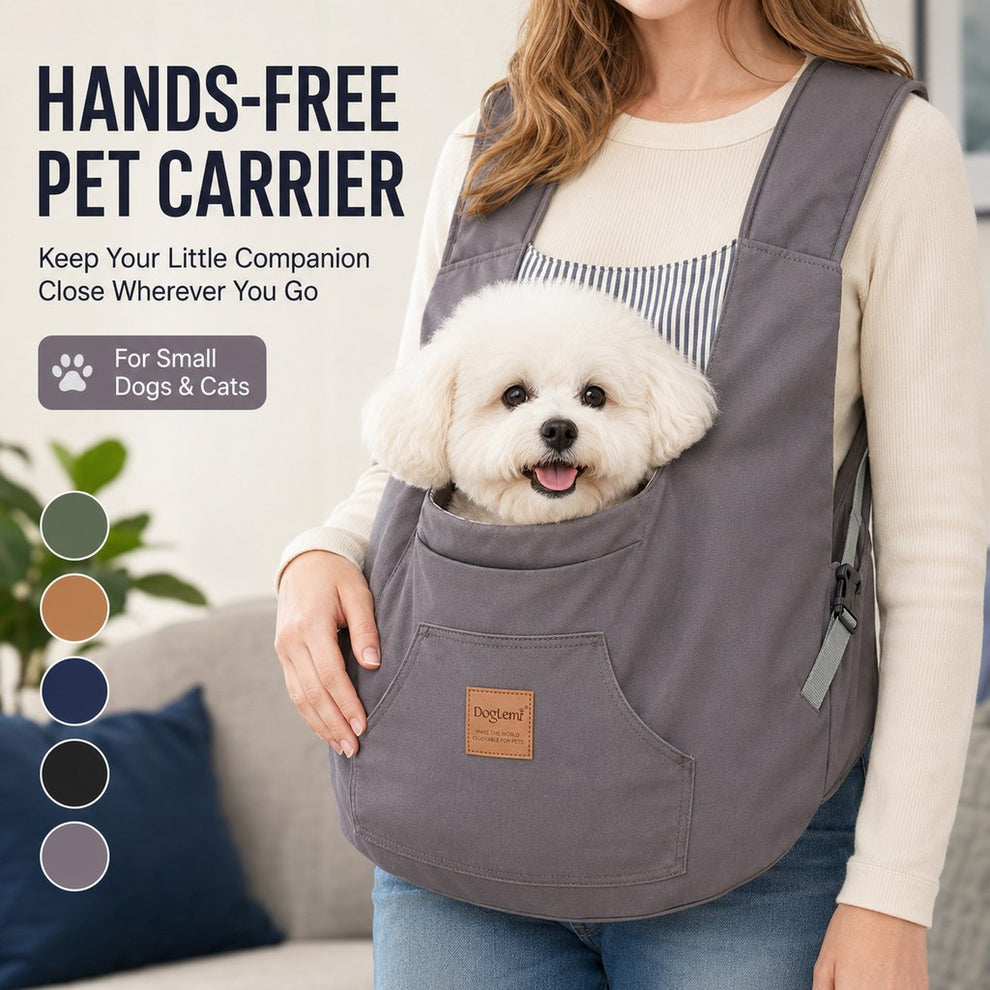 Paws in Awe Hands-Free Front Pet Carrier for Small Dogs & Cats - Comfortable Carry for Walking, Shopping & Travel image 3