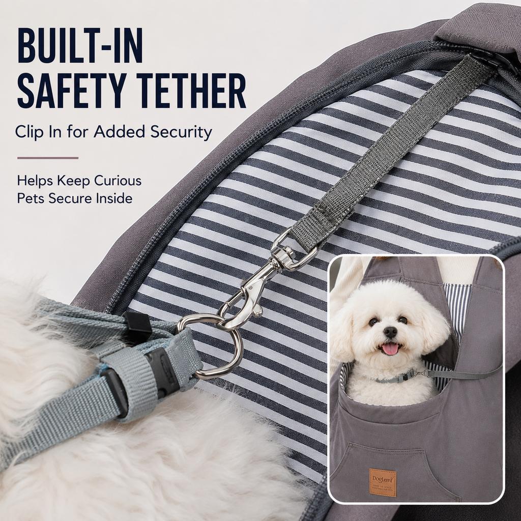 Paws in Awe Hands-Free Front Pet Carrier for Small Dogs & Cats - Comfortable Carry for Walking, Shopping & Travel image 5