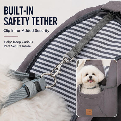 Paws in Awe Hands-Free Front Pet Carrier for Small Dogs & Cats - Comfortable Carry for Walking, Shopping & Travel image 5
