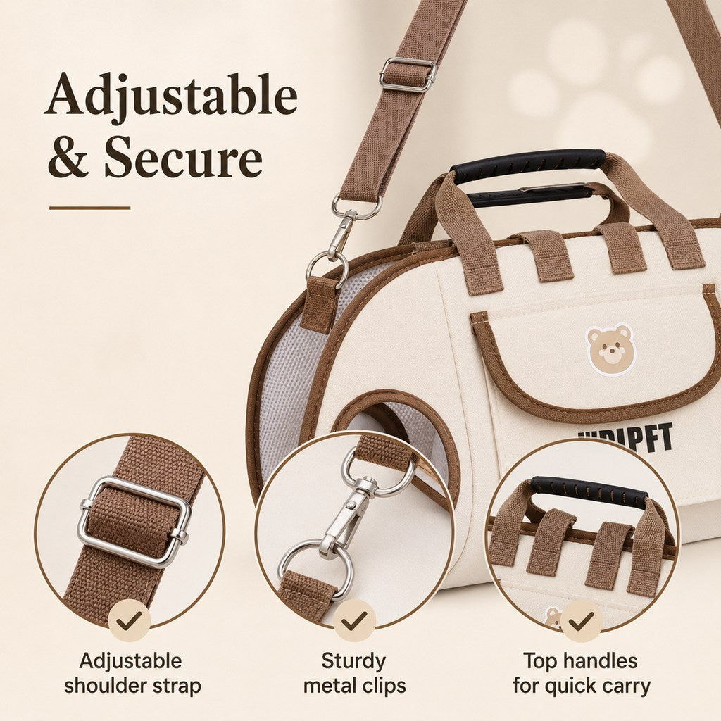 Paws in Awe Hands-Free Outdoor Dog Carrier Bag for Small Dogs - Easy Support for Walks, Errands & Tired Pups image 6
