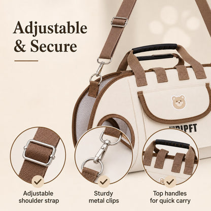 Paws in Awe Hands-Free Outdoor Dog Carrier Bag for Small Dogs - Easy Support for Walks, Errands & Tired Pups image 6