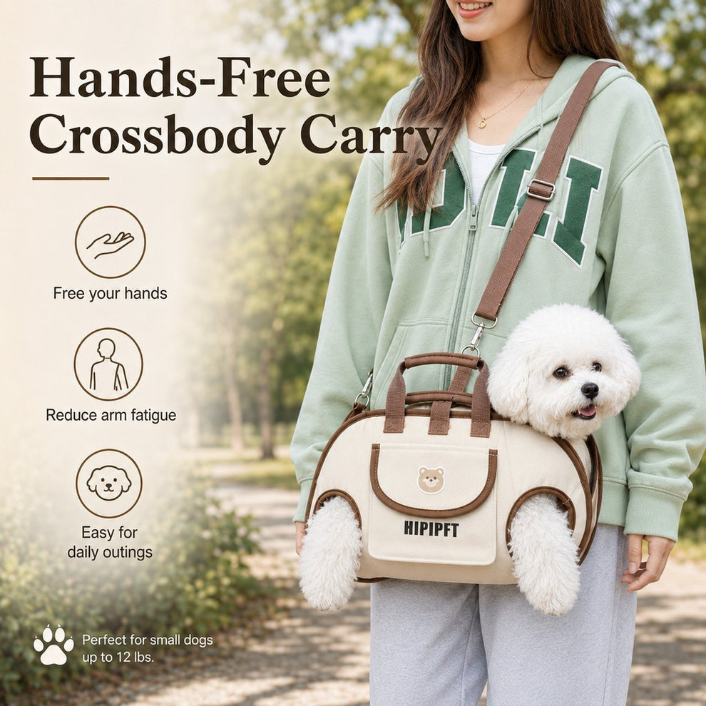 Paws in Awe Hands-Free Outdoor Dog Carrier Bag for Small Dogs - Easy Support for Walks, Errands & Tired Pups image 5