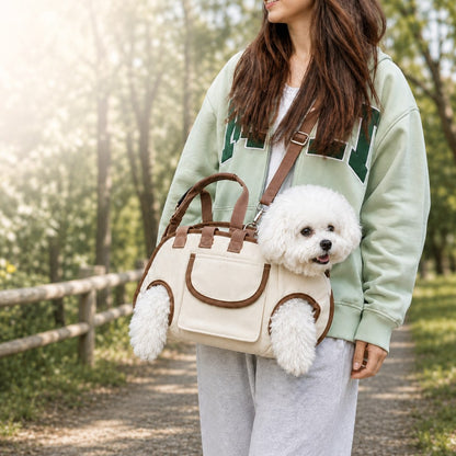 Paws in Awe Hands-Free Outdoor Dog Carrier Bag for Small Dogs - Easy Support for Walks, Errands & Tired Pups image 1