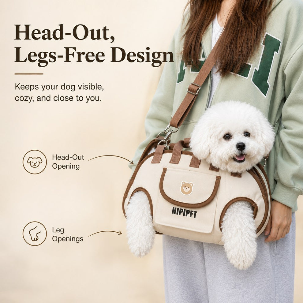 Paws in Awe Hands-Free Outdoor Dog Carrier Bag for Small Dogs - Easy Support for Walks, Errands & Tired Pups image 3