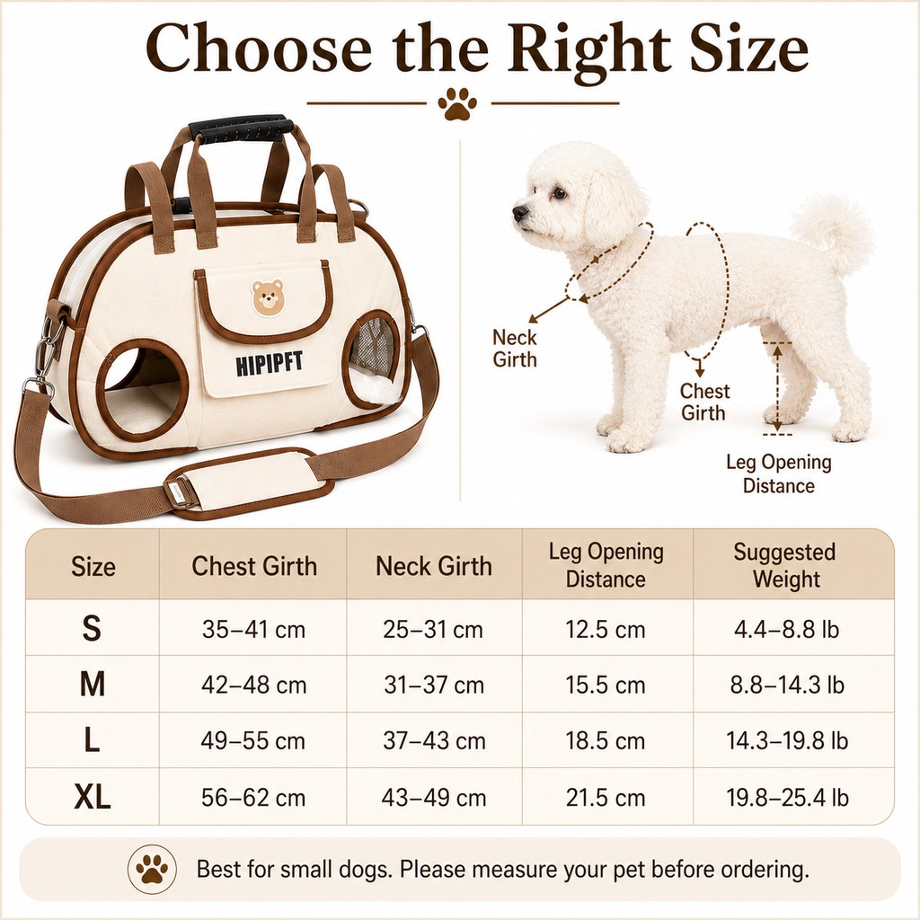 Paws in Awe Hands-Free Outdoor Dog Carrier Bag for Small Dogs - Easy Support for Walks, Errands & Tired Pups image 9