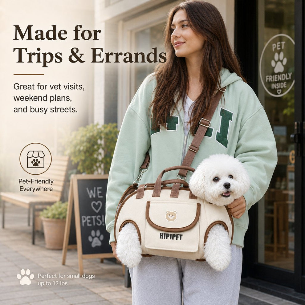 Paws in Awe Hands-Free Outdoor Dog Carrier Bag for Small Dogs - Easy Support for Walks, Errands & Tired Pups image 4
