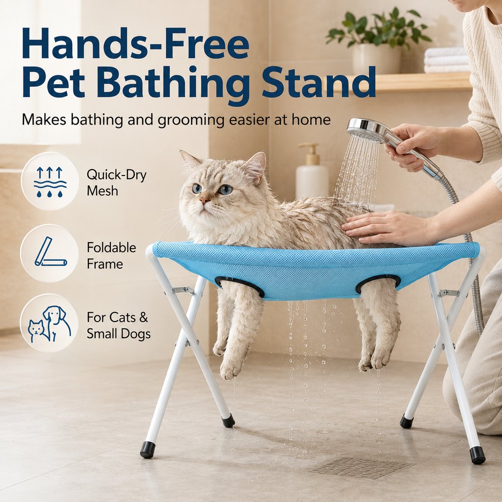 Paws in Awe Foldable Pet Bathing & Grooming Stand for Cats and Small Dogs - Easier Baths, Less Wiggling image 2