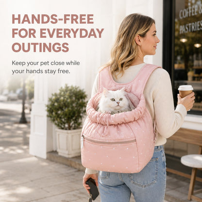 Paws in Awe Hands-Free Pet Carrier Backpack for Everyday Outings – Breathable Travel Carrier for Cats & Small Dogs image 2