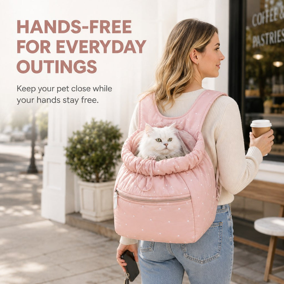 Paws in Awe Hands-Free Pet Carrier Backpack for Everyday Outings – Breathable Travel Carrier for Cats & Small Dogs image 2