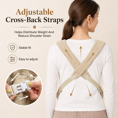 Paws in Awe Hands-Free Front Pet Carrier Backpack for Small Dogs & Cats - Comfortable Carrying for Walks & Travel image 6