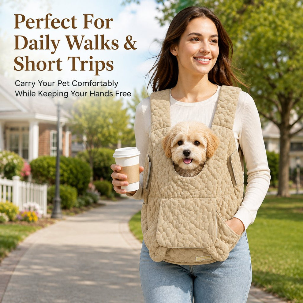 Paws in Awe Hands-Free Front Pet Carrier Backpack for Small Dogs & Cats - Comfortable Carrying for Walks & Travel image 10