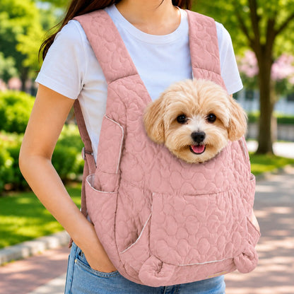 Paws in Awe Hands-Free Front Pet Carrier Backpack for Small Dogs & Cats - Comfortable Carrying for Walks & Travel image 2