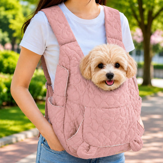 Paws in Awe Hands-Free Front Pet Carrier Backpack for Small Dogs & Cats - Comfortable Carrying for Walks & Travel image 2