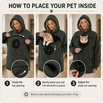 Hands-free pet carrier hoodie new product detail image