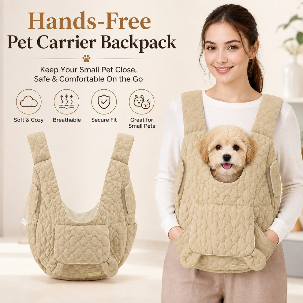 Paws in Awe Hands-Free Front Pet Carrier Backpack for Small Dogs & Cats - Comfortable Carrying for Walks & Travel image 4