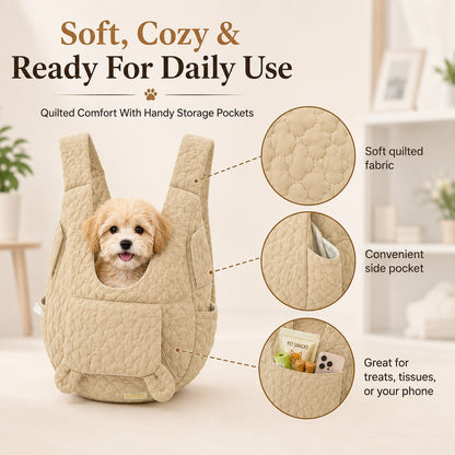 Paws in Awe Hands-Free Front Pet Carrier Backpack for Small Dogs & Cats - Comfortable Carrying for Walks & Travel image 9