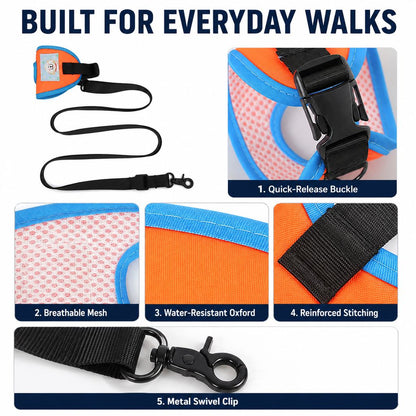 Hands-free wrist dog leash size and adjustment details