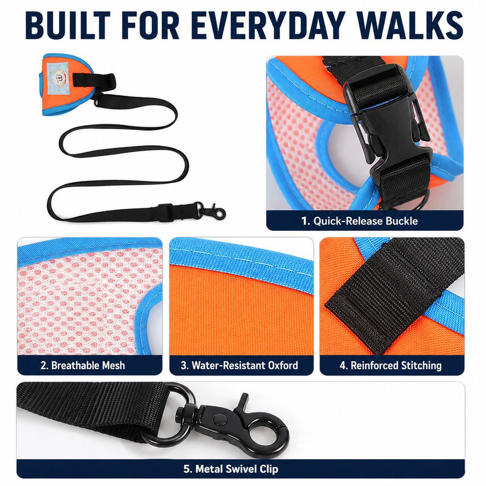 Hands-free wrist dog leash size and adjustment details