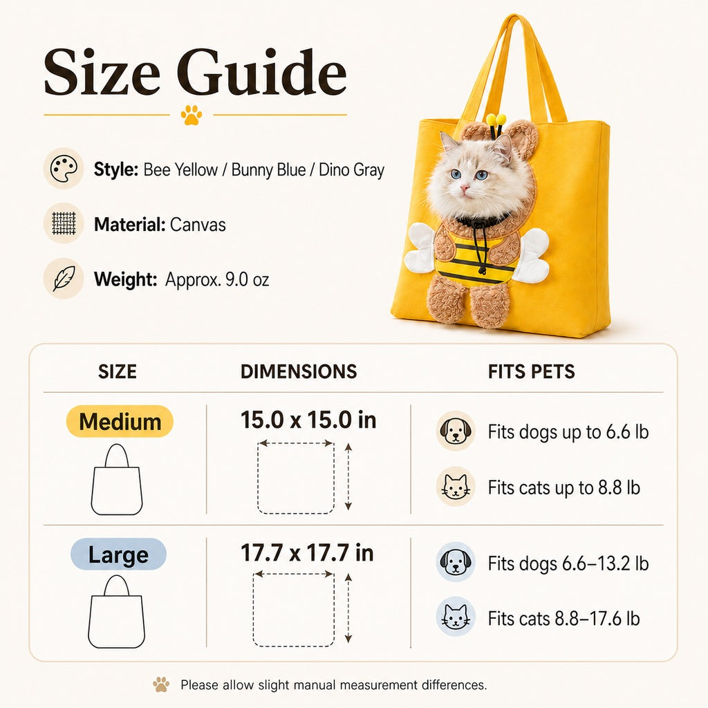 Paws in Awe Head-Out Cat Carrier Tote for Walks & Vet Visits - Lightweight Canvas Pet Bag for Cats & Small Dogs image 10
