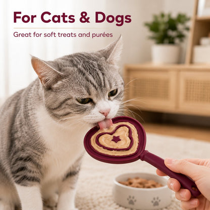 Heart pet licking wand for cats and dogs