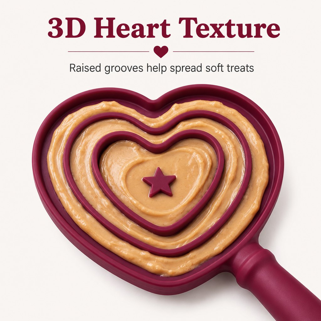 Heart pet licking wand for cats and dogs