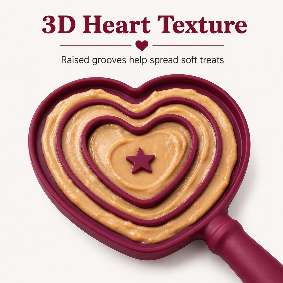 Heart pet licking wand for cats and dogs
