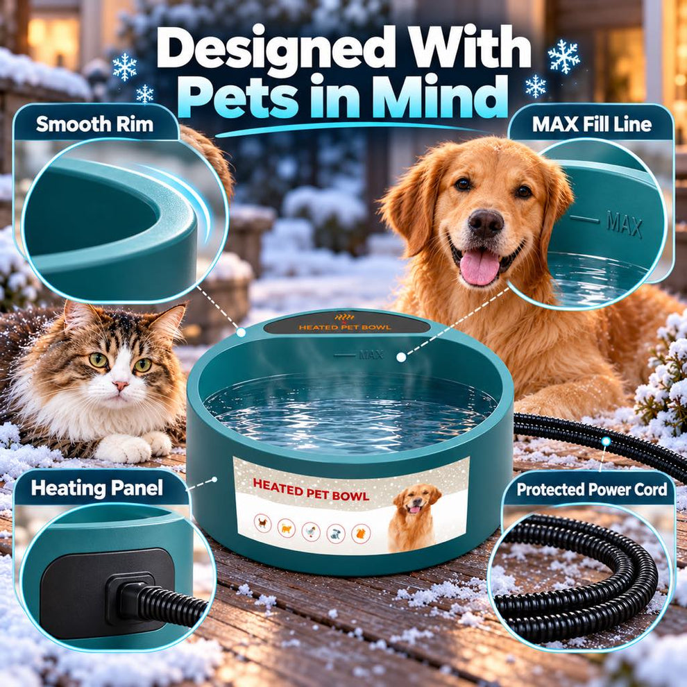 35W heating design of the heated pet water bowl