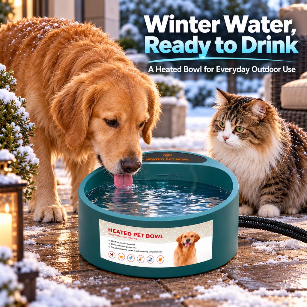 Heated pet water bowl product specifications