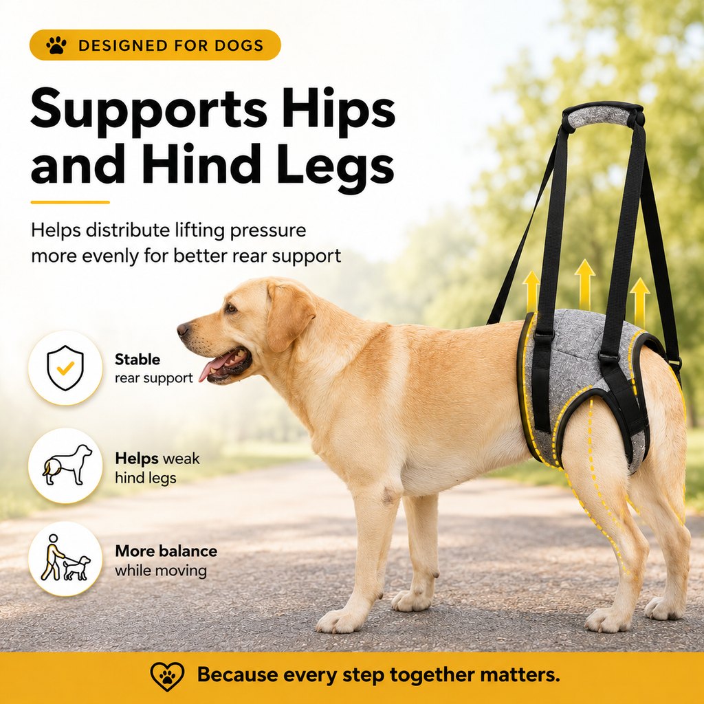 Paws in Awe Dog Rear Support Harness for Stairs, Walks & Car Rides - Mobility Lift Sling for Senior Dogs with Weak Hind Legs image 5