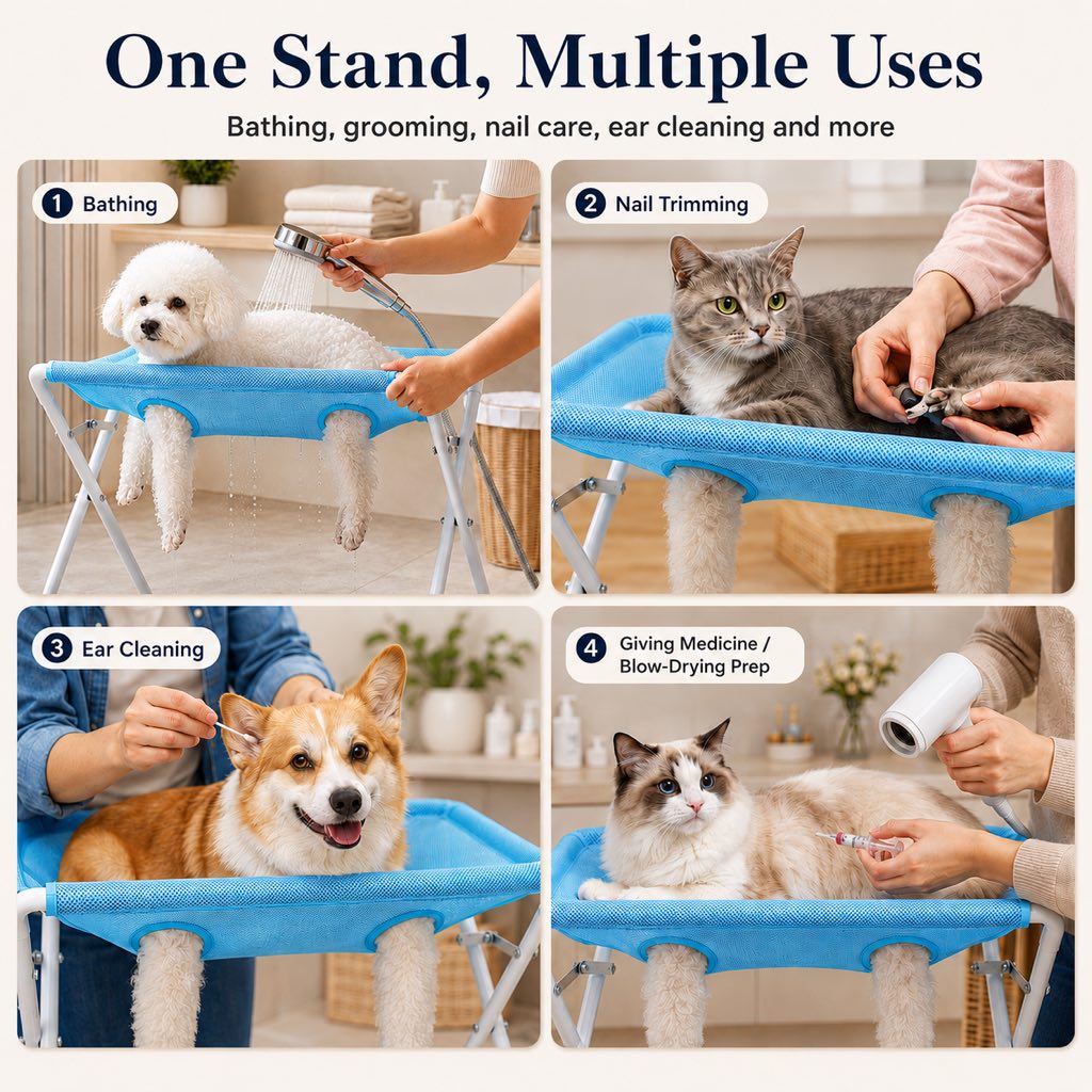 Paws in Awe Foldable Pet Bathing & Grooming Stand for Cats and Small Dogs - Easier Baths, Less Wiggling image 4
