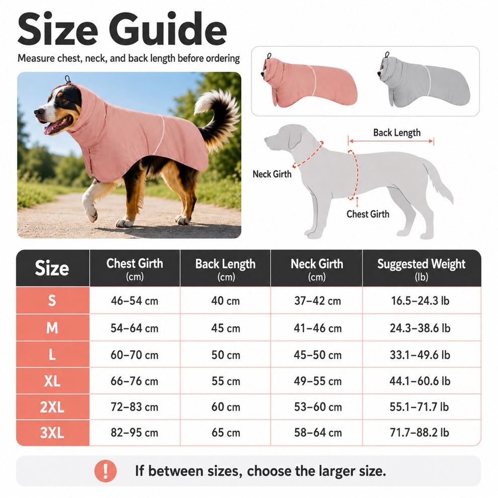 Paws in Awe Hooded Dog Sun & Rain Cape for Summer Walks - Lightweight Neck-to-Back Coverage for Drizzle, Wind & Sunny Outdoor Days image 10