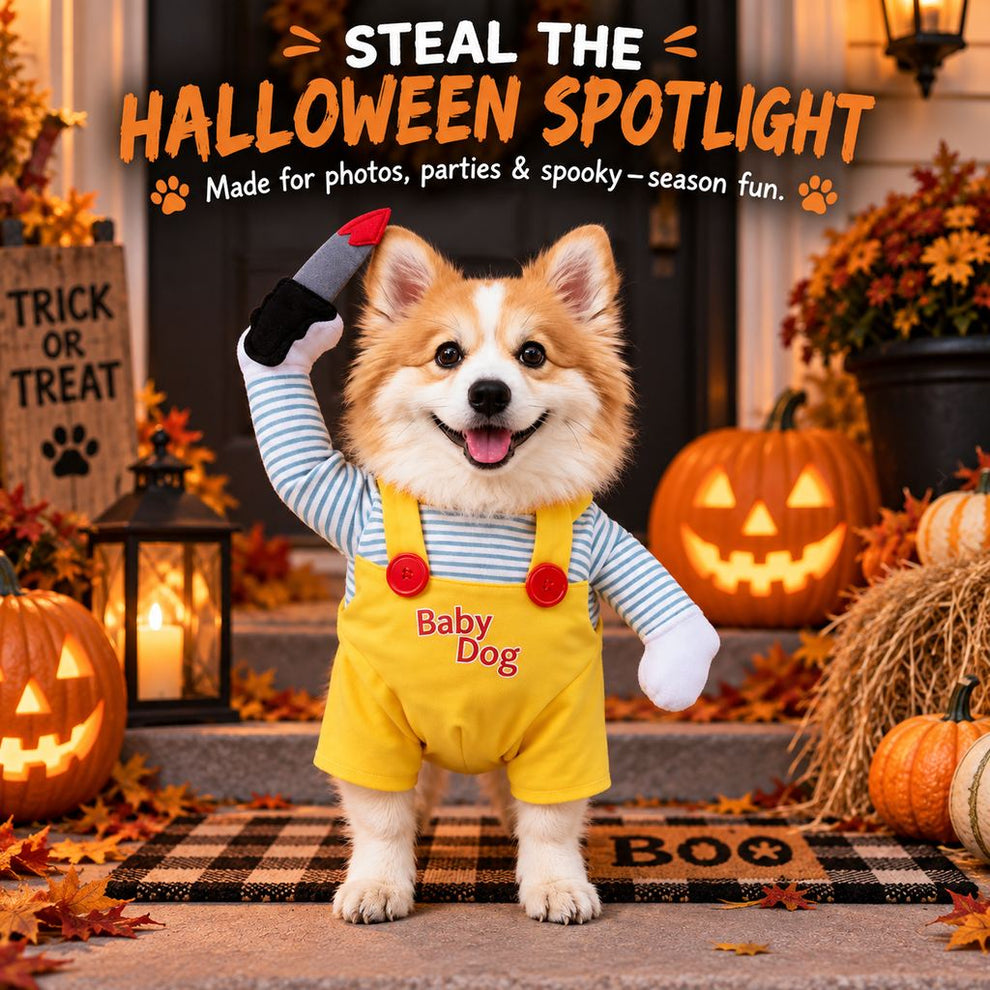 Yellow 3D dog Halloween costume for parties and photos