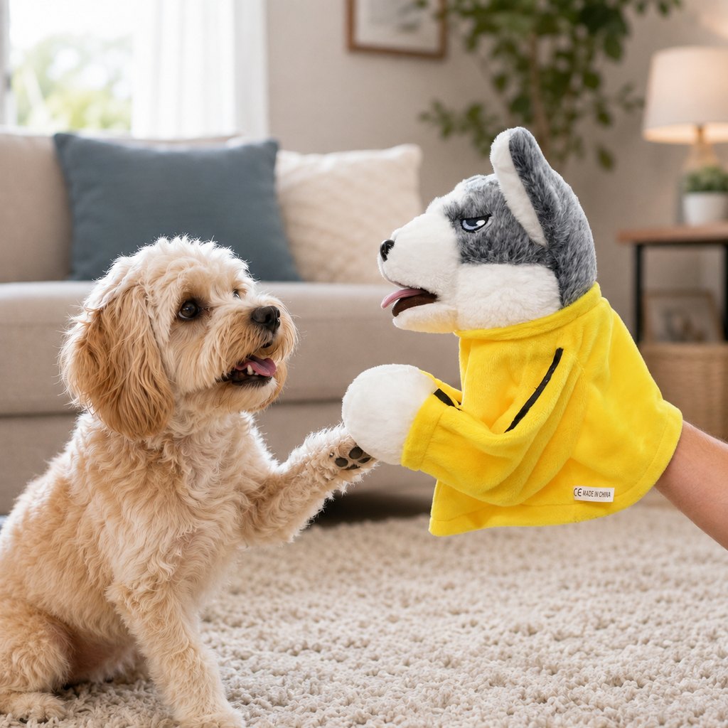 Husky interactive boxing pet puppet toy