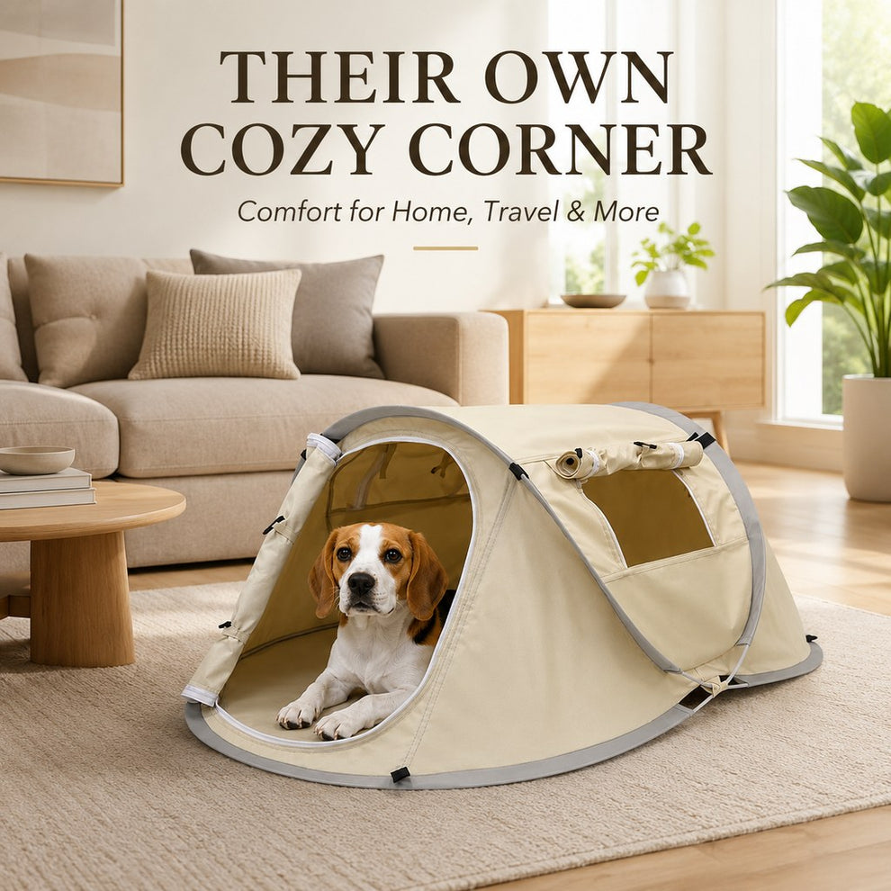 Indoor cozy corner pop-up pet tent for home