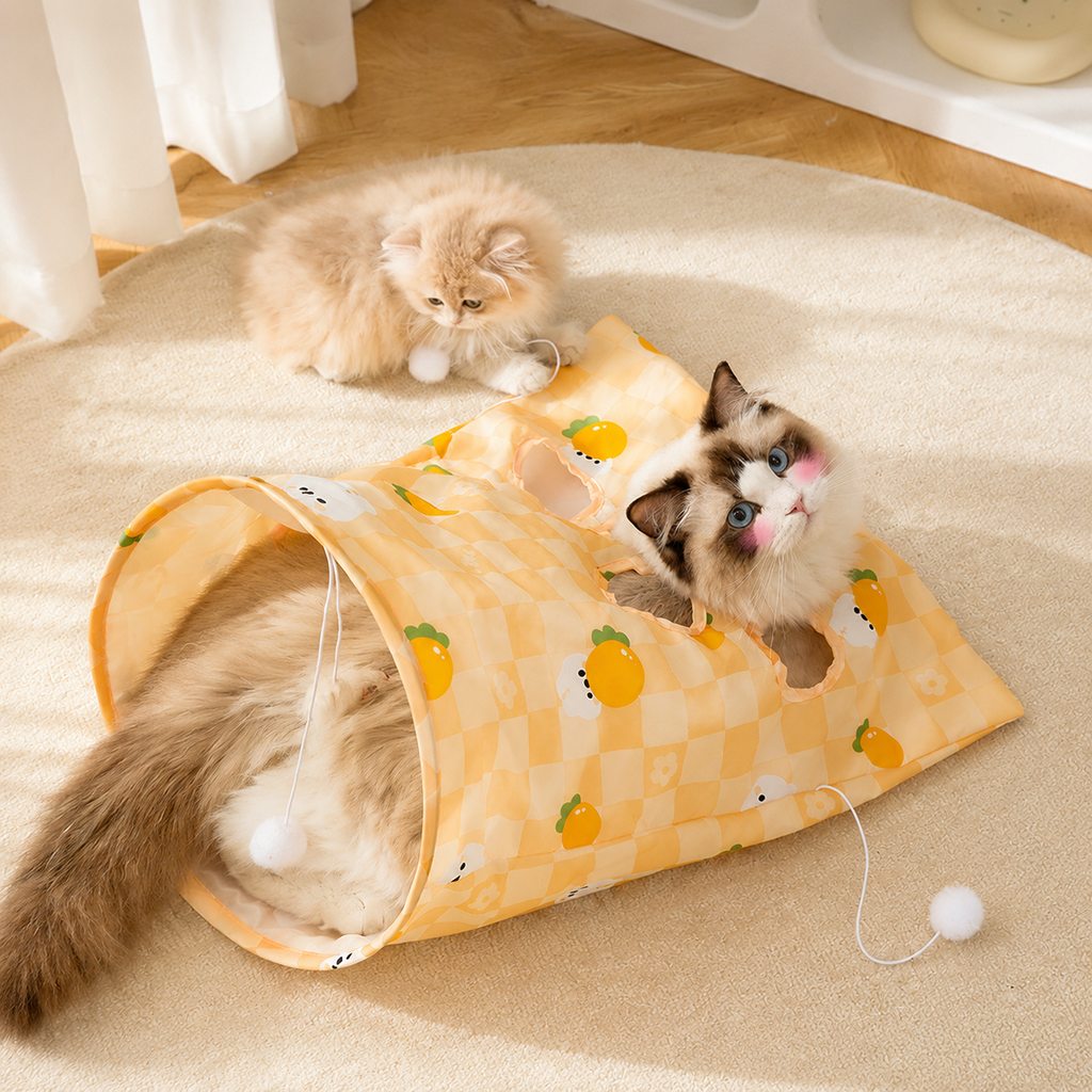 Paws in Awe Interactive Cat Crinkle Play Sack for Indoor Cats - Hide, Pounce & Stay Busy While You're Away image 1