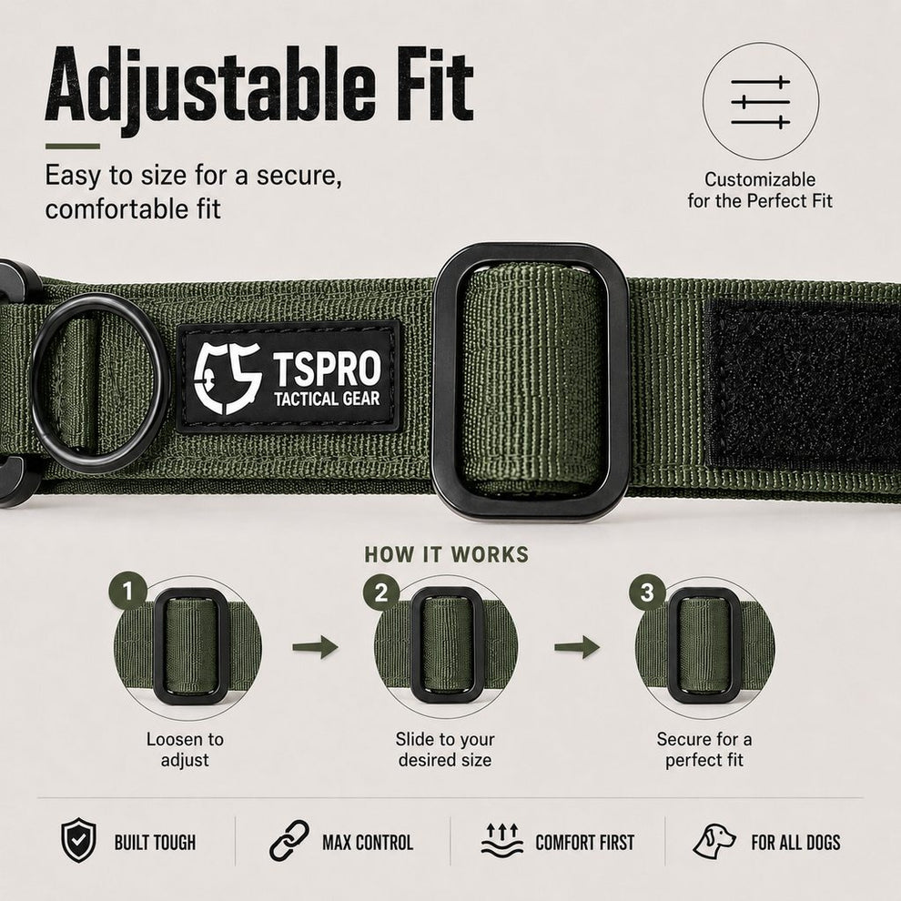 Paws in Awe Large Dog Tactical Collar with Control Handle - Secure Grip for Walks, Training & Strong Pullers image 8