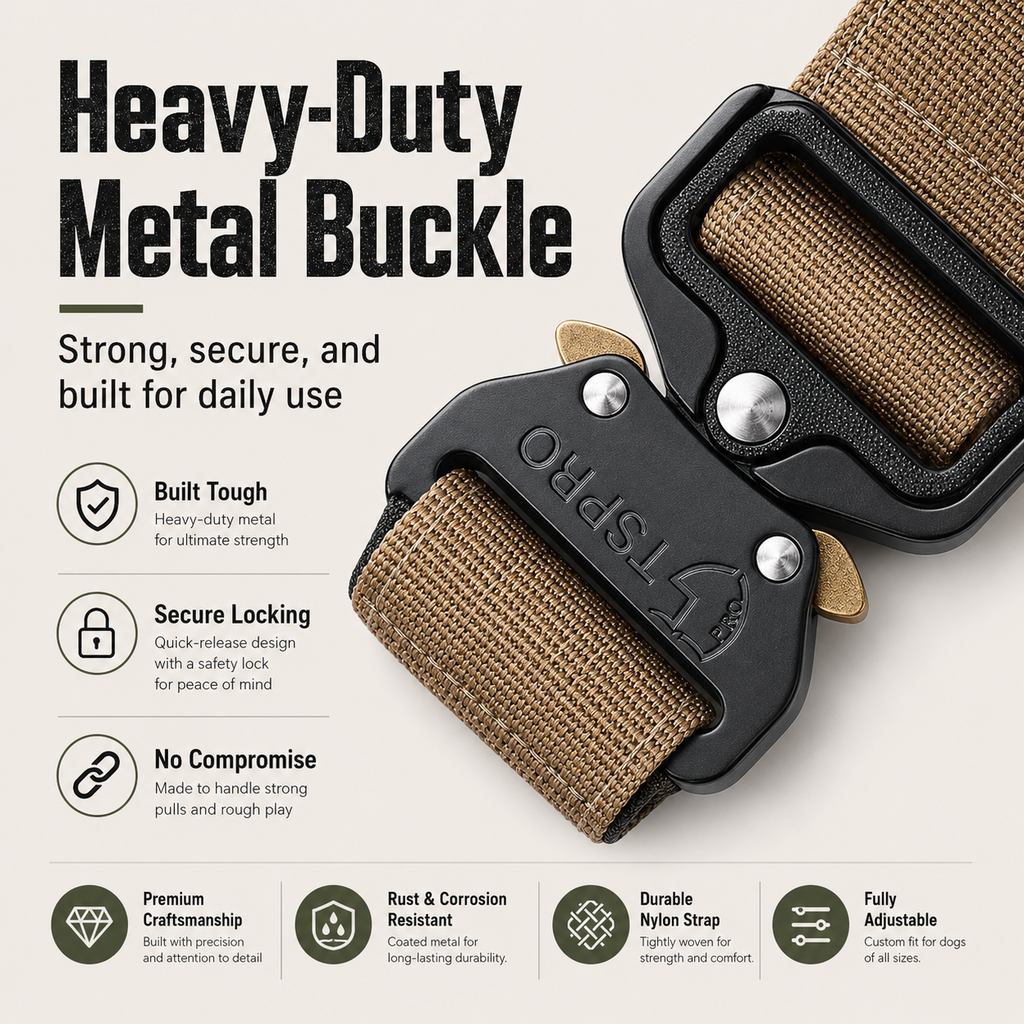 Paws in Awe Large Dog Tactical Collar with Control Handle - Secure Grip for Walks, Training & Strong Pullers image 9