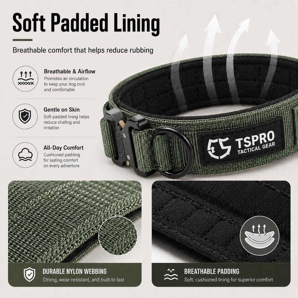 Paws in Awe Large Dog Tactical Collar with Control Handle - Secure Grip for Walks, Training & Strong Pullers image 7