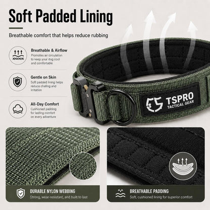 Paws in Awe Large Dog Tactical Collar with Control Handle - Secure Grip for Walks, Training & Strong Pullers image 7