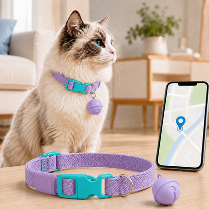 Smart pet tracker bell collar for cats and small dogs