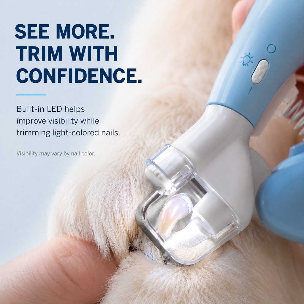 Paws in Awe Pet Nail Clippers for At-Home Grooming – LED Guard & Mini Styles for Cleaner, Easier Dog & Cat Nail Trims image 4
