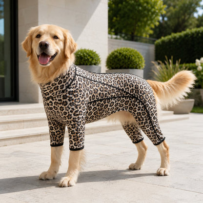 Paws in Awe Four-Leg Full-Body Dog Jumpsuit for Home & Outdoor Wear – Helps Contain Loose Fur & Everyday Dirt image 1