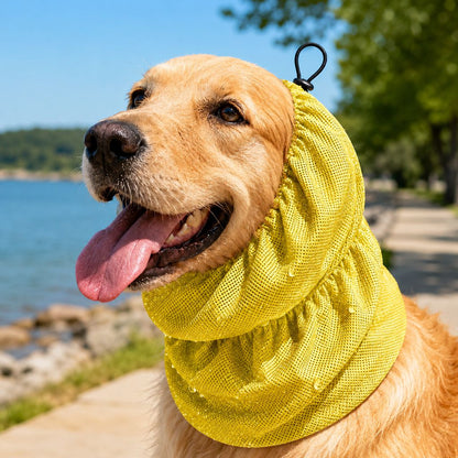 Paws in Awe Water-Activated Dog Cooling Snood for Summer Walks - Lightweight Neck & Ear Cooler for Hot Weather, Beach Days & Long-Fur Dogs image 11