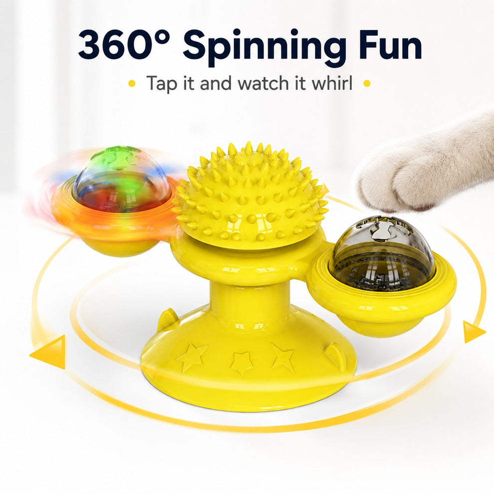 Paws in Awe Light-Up Spinning Cat Windmill Toy for Indoor Play & Boredom Relief image 5