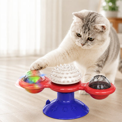 Paws in Awe Light-Up Spinning Cat Windmill Toy for Indoor Play & Boredom Relief image 11