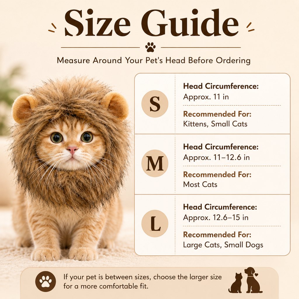 Paws in Awe Soft Lion Mane Pet Headpiece for Cats & Small Dogs - Easy Open-Face Costume for Halloween Photos, Pet Parties & Outdoor Fun image 10