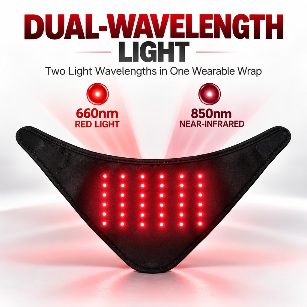 660nm red and 850nm near-infrared dog neck wrap