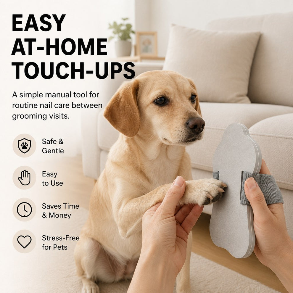 Manual pet nail file for dogs and cats at-home grooming