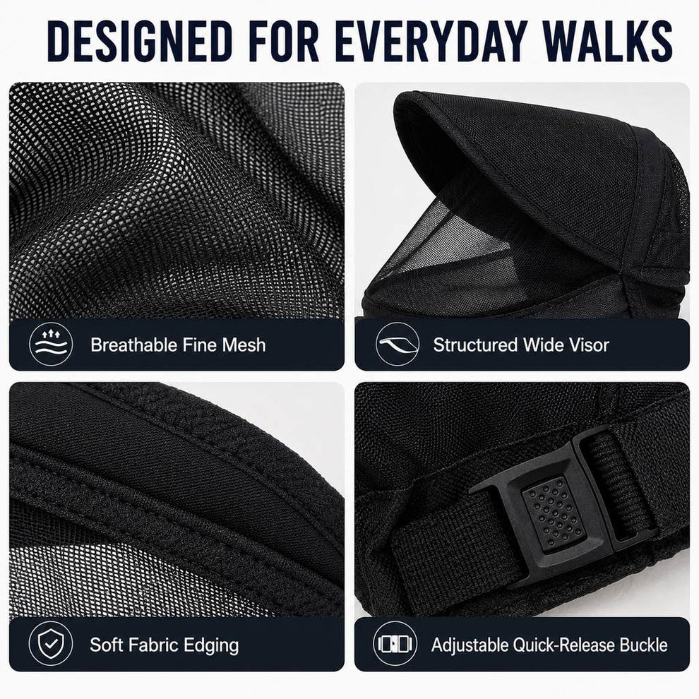 Paws in Awe Breathable Anti-Scavenging Dog Muzzle for Walks - Mesh Hood Helps Block Food Scraps & Trash image 7
